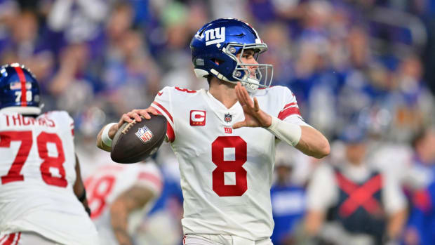 Giants quarterback Daniel Jones became the third quarterback in postseason history to throw for 300 passing yards and 75 rushing yards in a game.